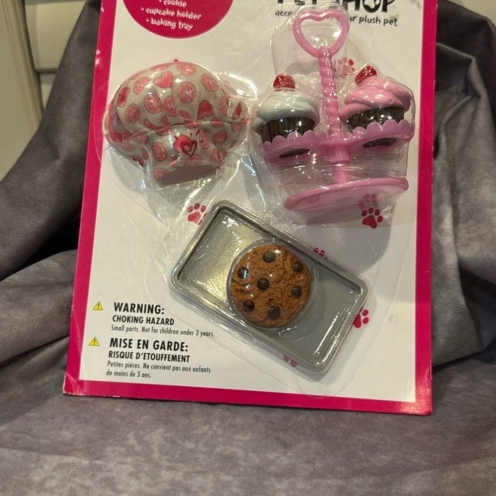 Justice Pet Shop Food Pink Cupcake Holder and Baking‎ Tray Set NEW